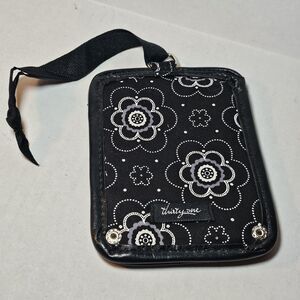 Thirty-One Luggage Tag in Onyx Blossom NEW NO TAG